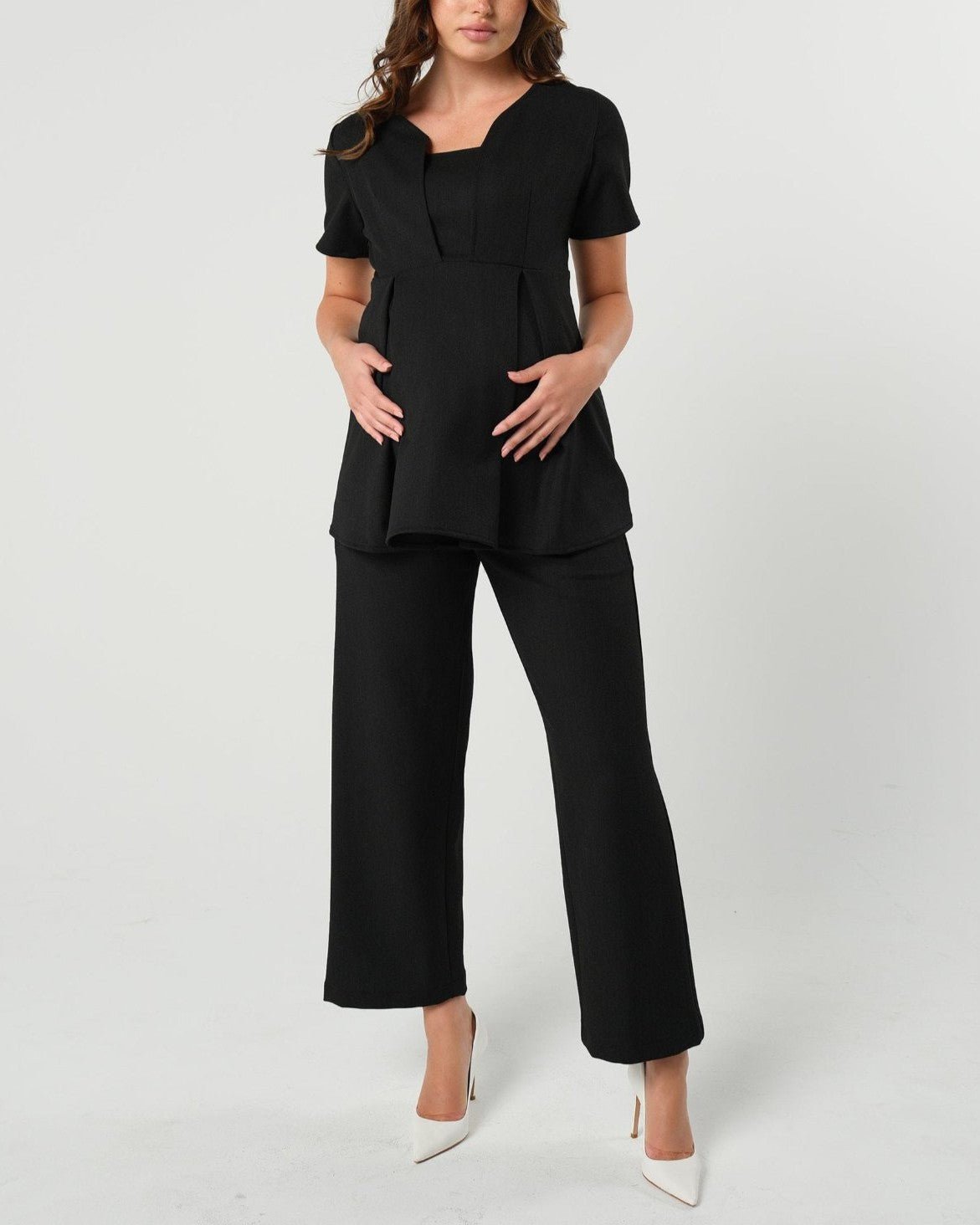 Nathalie Wide Leg Maternity Trouser (Regular & Petite) - BIG FRENCHIES