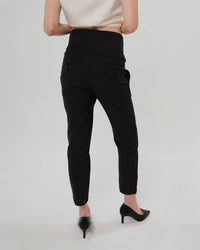 Slim Leg Maternity Work Pants in Black - BIG FRENCHIES