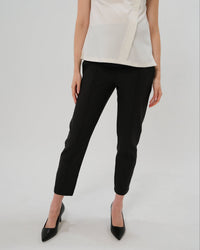 Slim Leg Maternity Work Pants in Black - BIG FRENCHIES