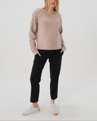Elizabeth Under Belly Maternity Pants in All-Season Wool - BIG FRENCHIES