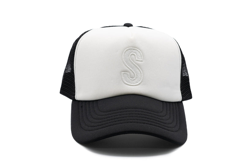 Black & White Letter Trucker Hat - BIG FRENCHIES
