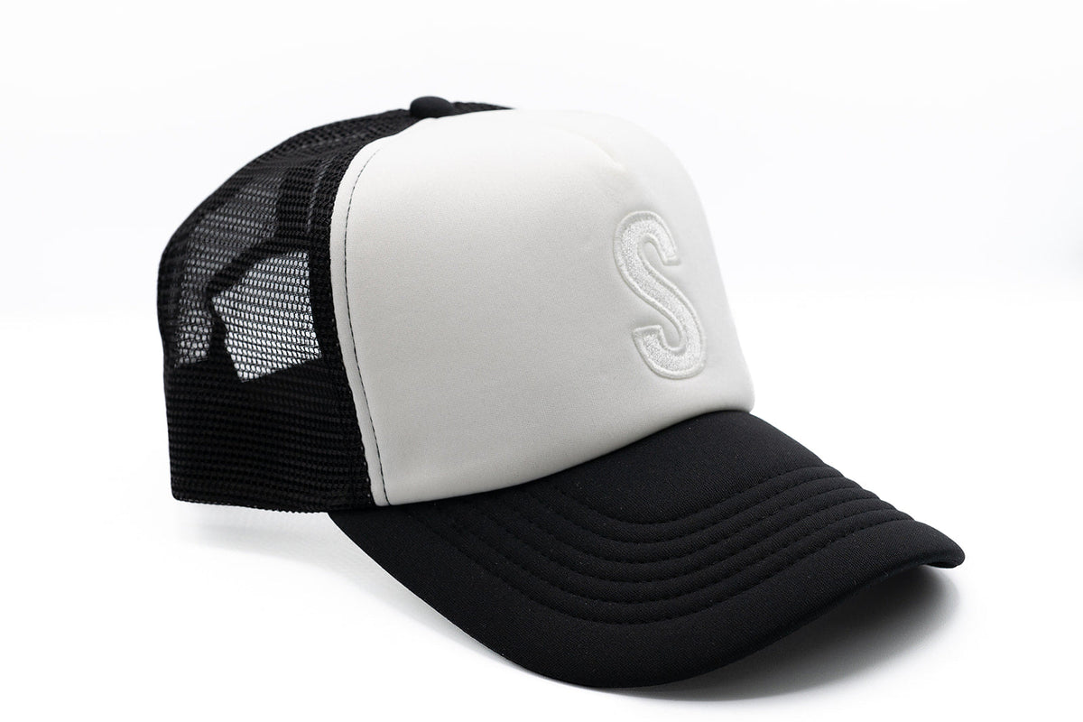 Black & White Letter Trucker Hat - BIG FRENCHIES