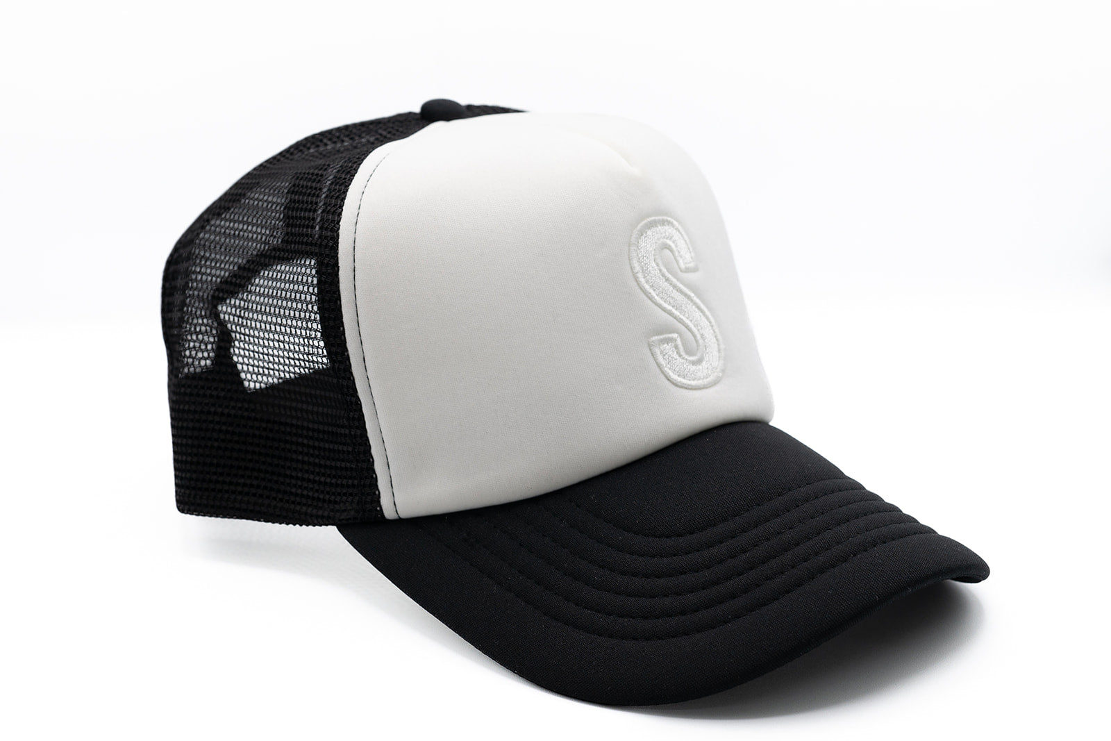 Black & White Letter Trucker Hat - BIG FRENCHIES