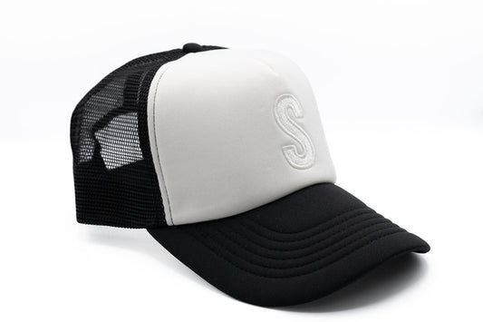 Black & White Letter Trucker Hat - BIG FRENCHIES