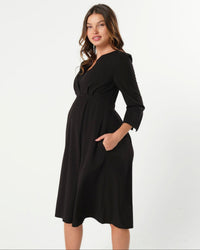 Sarah Empire Maternity & Nursing Dress in TENCEL (Regular & Petite) - BIG FRENCHIES