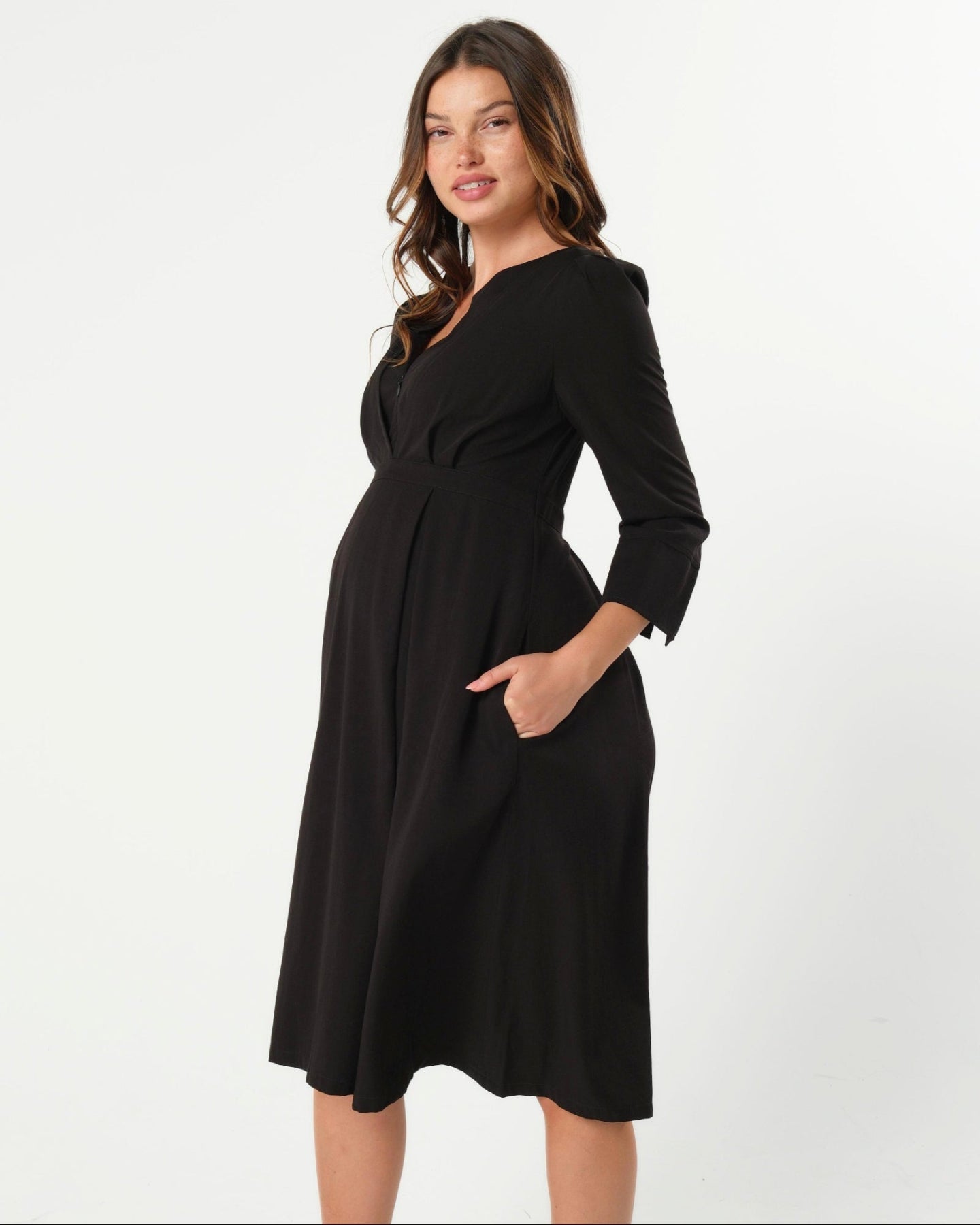 Sarah Empire Maternity & Nursing Dress in TENCEL (Regular & Petite) - BIG FRENCHIES