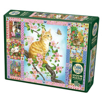 Blossoms & Kittens Quilt 1000 Piece Jigsaw Puzzle Cobble Hill