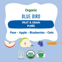Organic Fruit & Grain Purée - Blue Bird