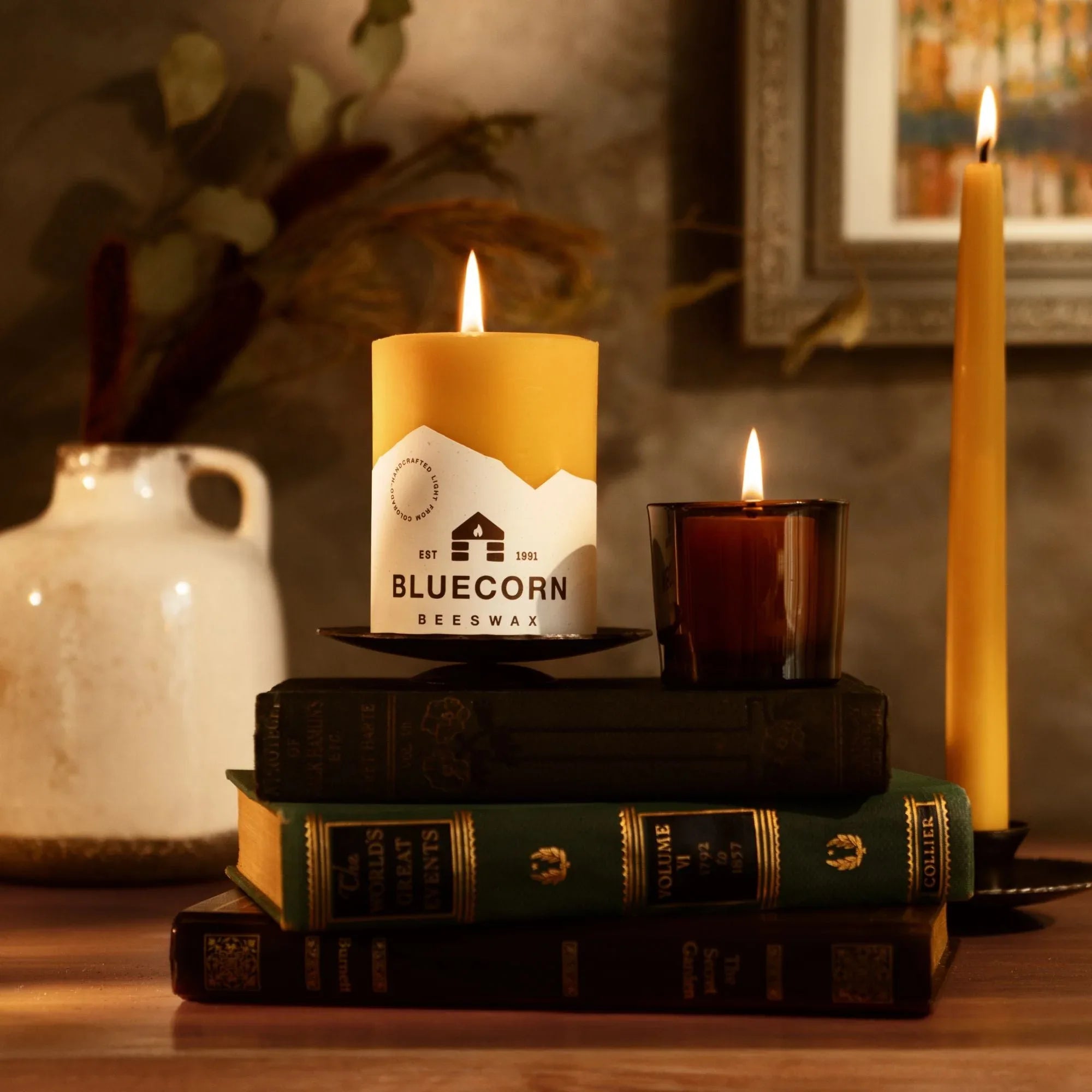 Pure Beeswax Pillar Candles - BIG FRENCHIES