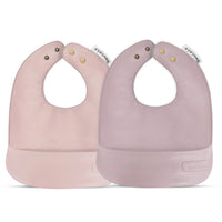 Classic - Set of Soft Vegan Leather Easy Clean Bibs 0-12 Months - BIG FRENCHIES
