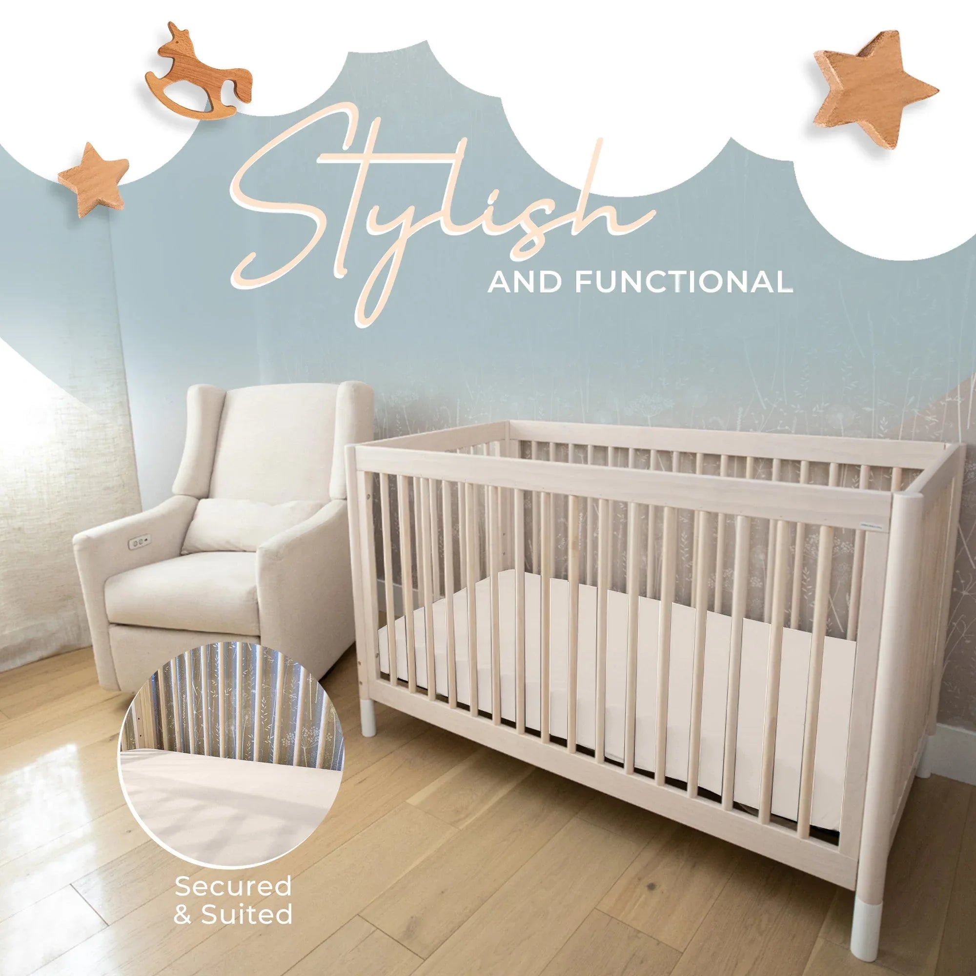 Nyte Nyte Bamboo Fitted Crib Sheet - BIG FRENCHIES
