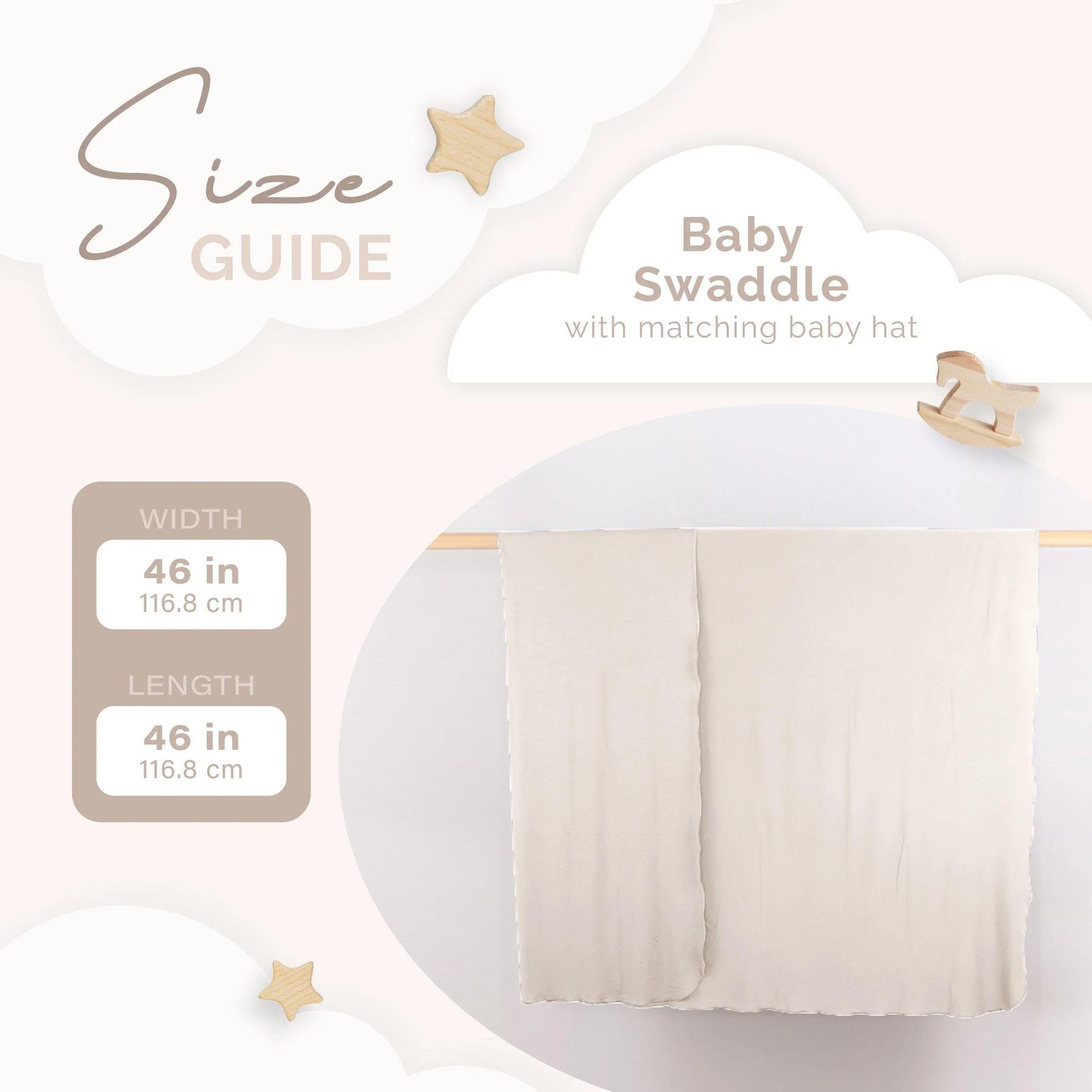 Baby Swaddle Blanket + hat - BIG FRENCHIES