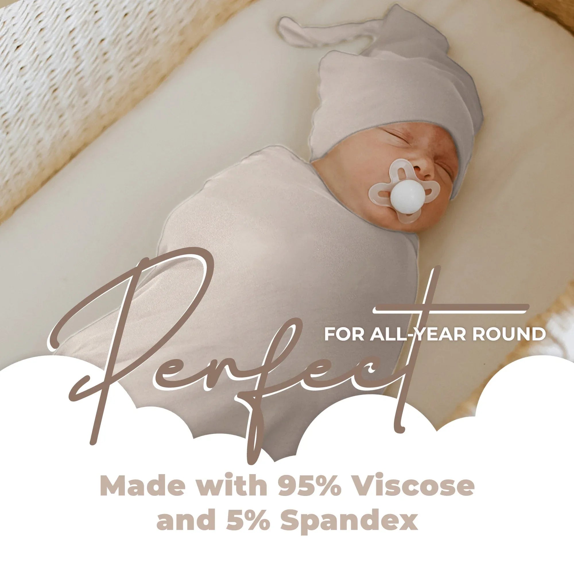 Baby Swaddle Blanket + hat - BIG FRENCHIES