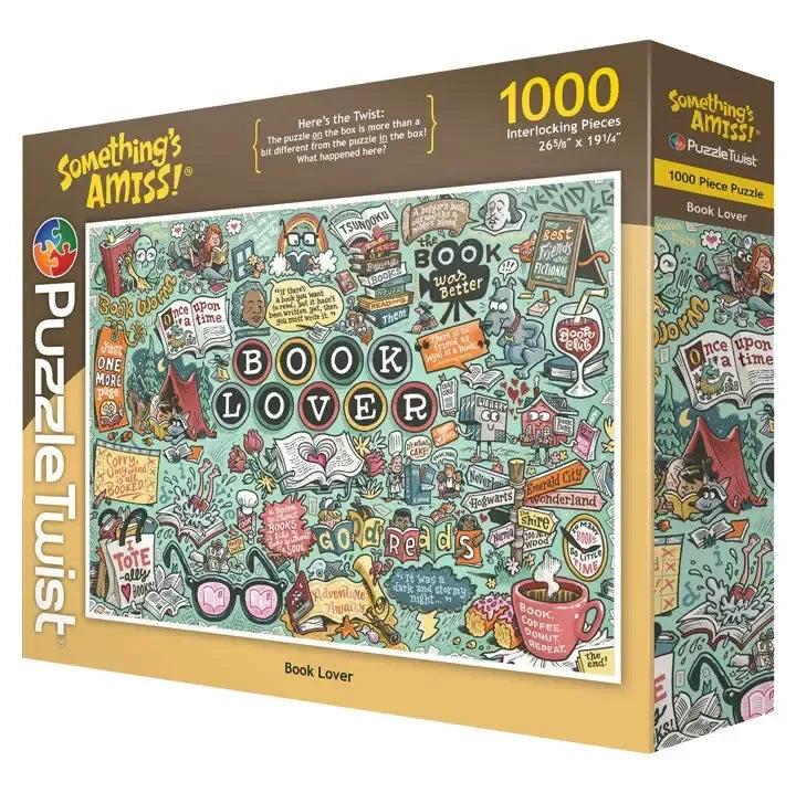 Book Lover "Something's Amiss!" 1000 Piece Jigsaw Puzzle PuzzleTwist - BIG FRENCHIES
