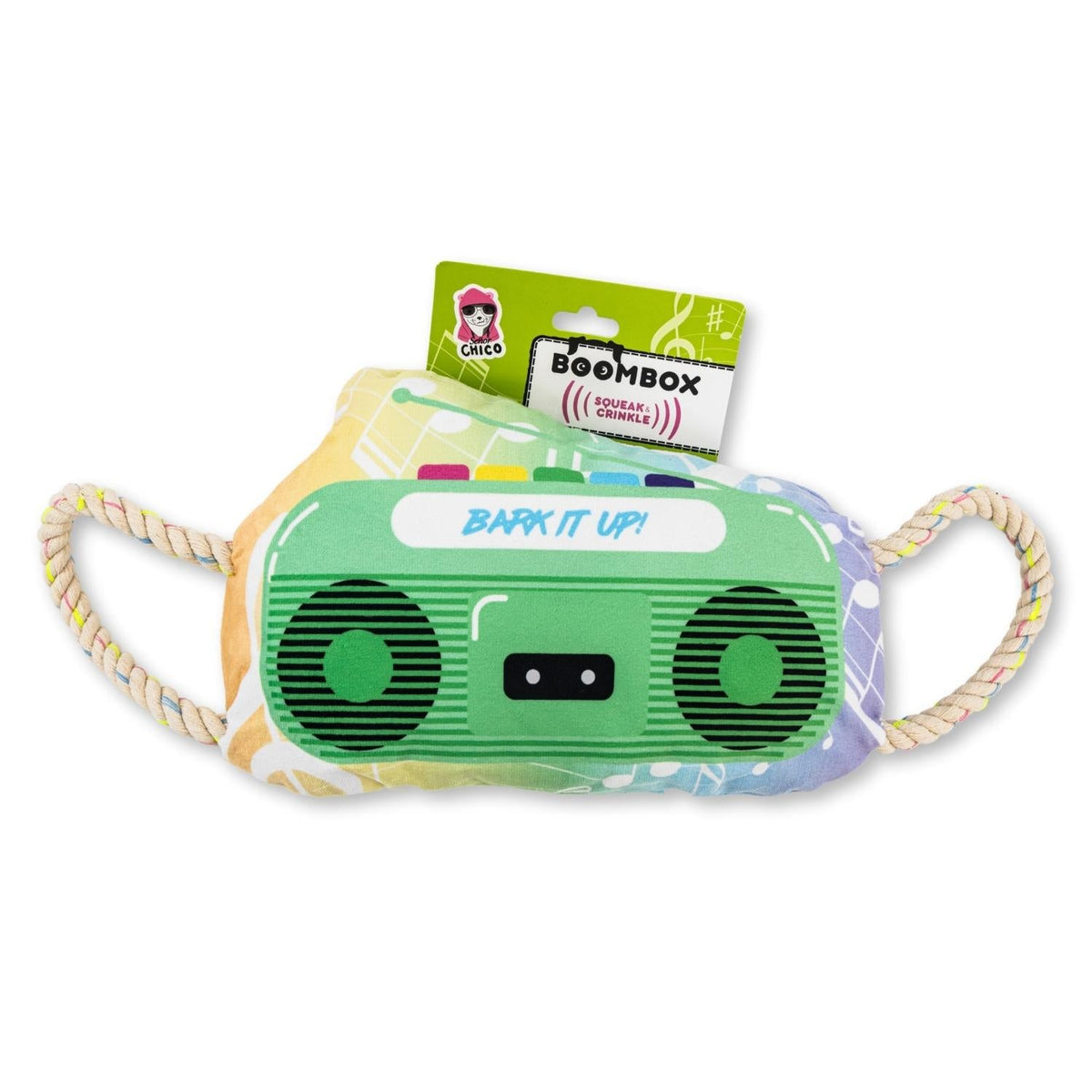Retro Boombox Plush Dog Toy – with Squeaker & Crinkle Paper for Fun Play - BIG FRENCHIES