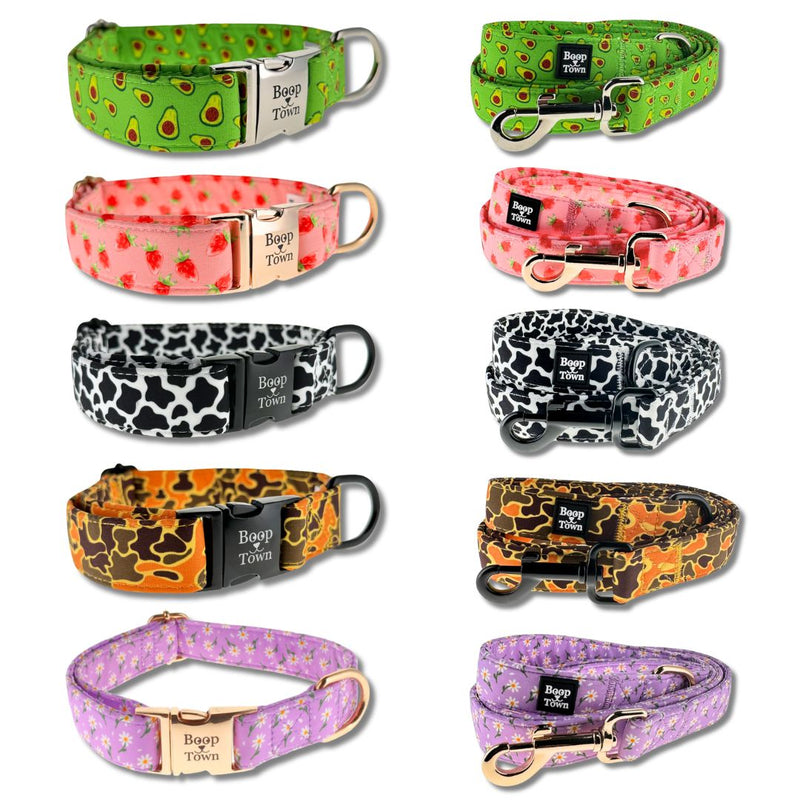 Dog Collar & Leash Sets-Pet Collars & Leashes-BIG FRENCHIES-Boop Town