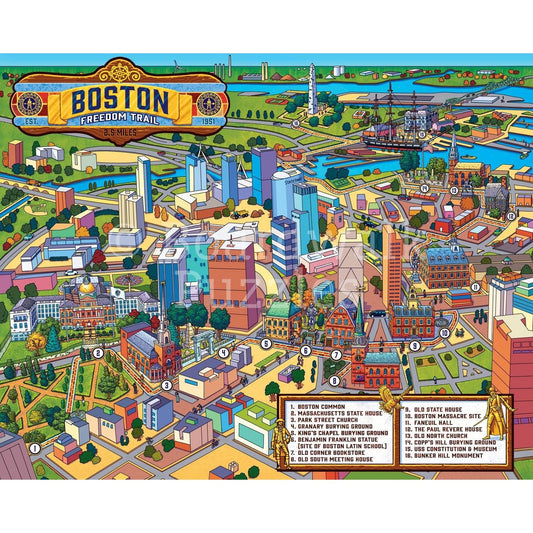 Boston Freedom Trail 1000 Piece Jigsaw Puzzle Boardwalk