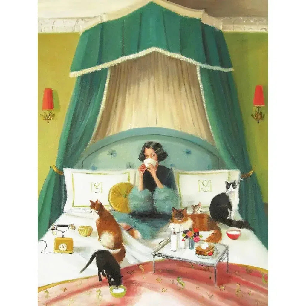 Breakfast in Bed 500 Piece Jigsaw Puzzle NYPC - BIG FRENCHIES