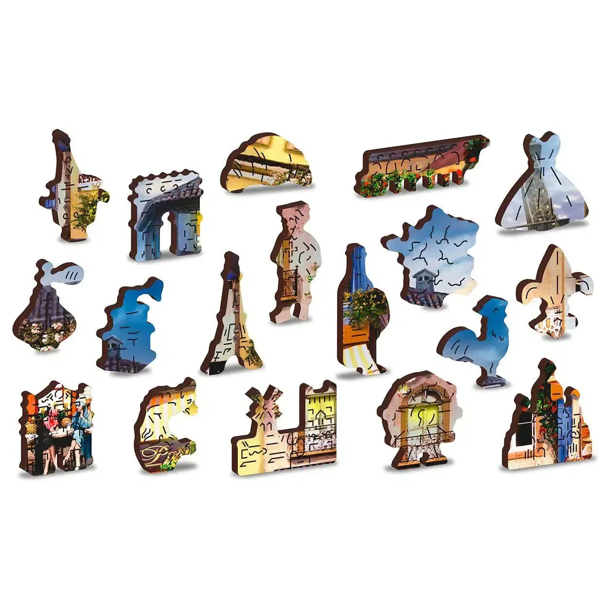 Breakfast in Paris 150 Piece Wood Jigsaw Puzzle Wooden City