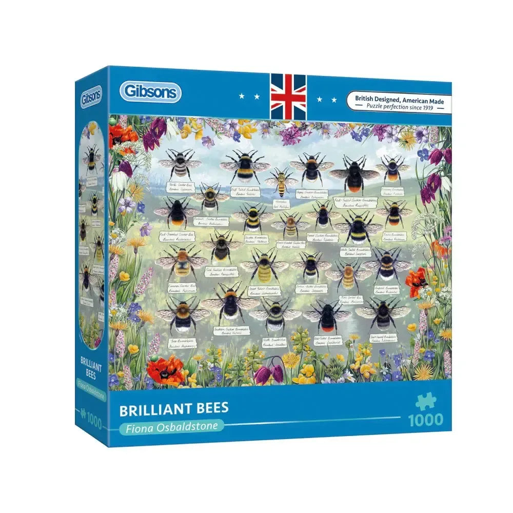 Brilliant Bees 1000 Piece Jigsaw Puzzle Gibsons - BIG FRENCHIES