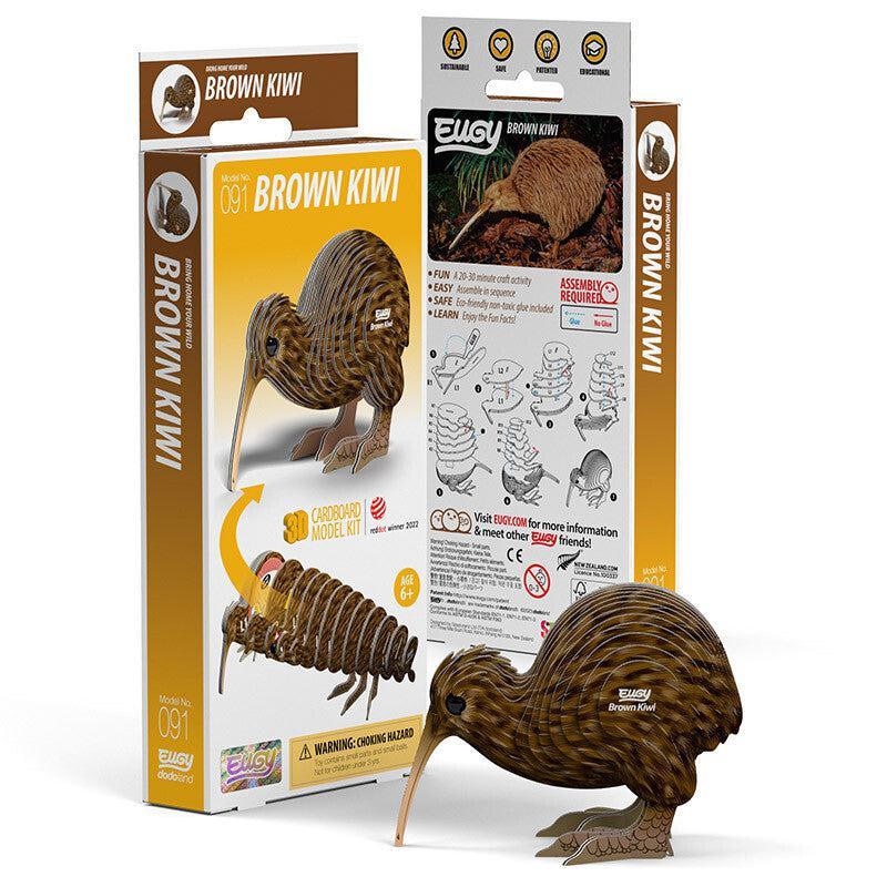 Brown Kiwi 3D Cardboard Model Kit Eugy - BIG FRENCHIES