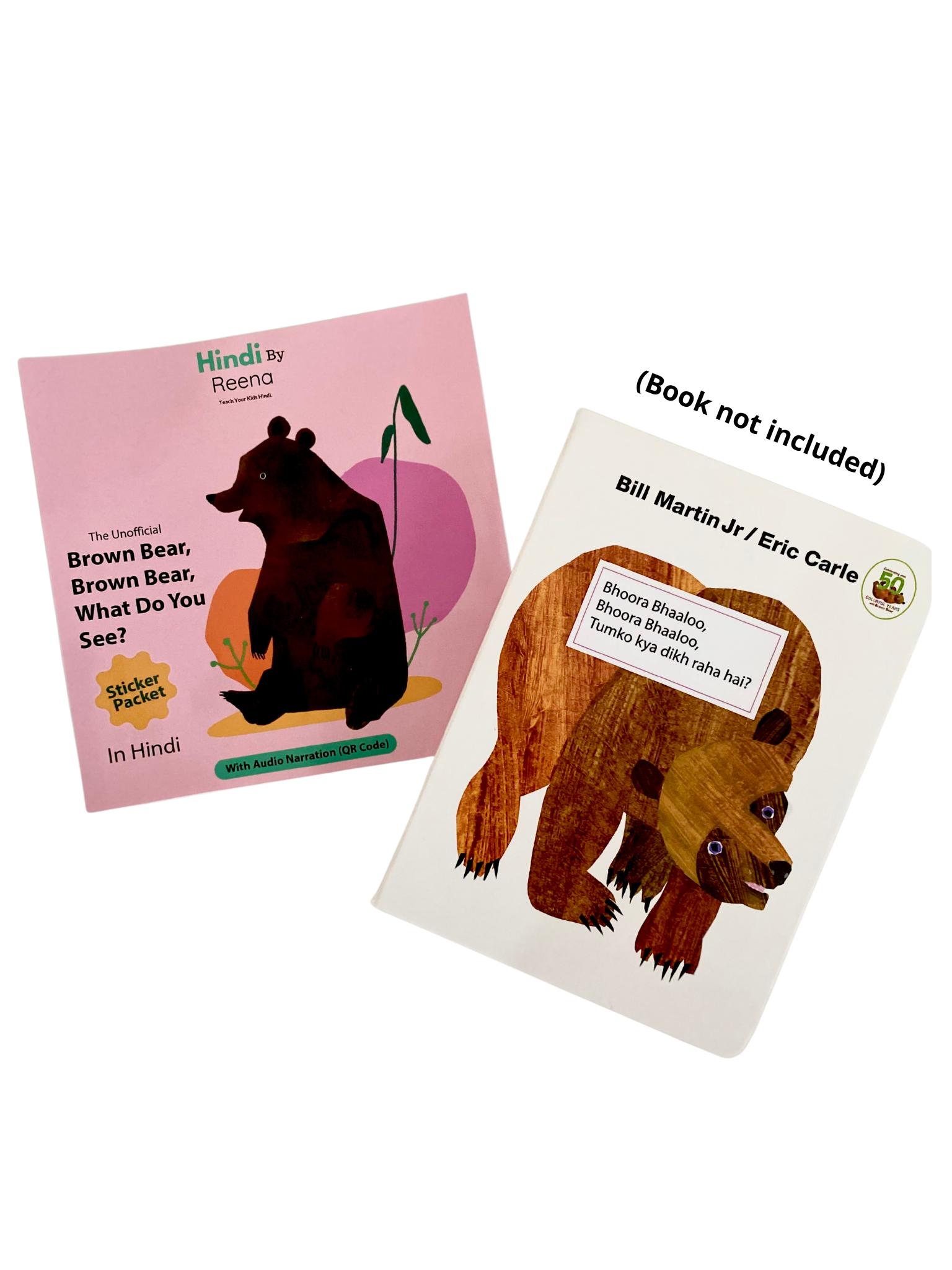 The Unofficial "Brown Bear, Brown Bear" Hindi Sticker Packet (With AUDIO) - BIG FRENCHIES