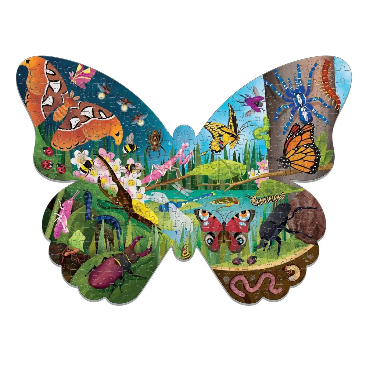 Bugs & Butterflies 300 Piece Shaped Jigsaw Puzzle Mudpuppy - BIG FRENCHIES