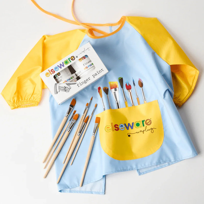 Mess-Free Kids Paint Bundle | All-Natural Finger Paint & Art Smock Set - BIG FRENCHIES