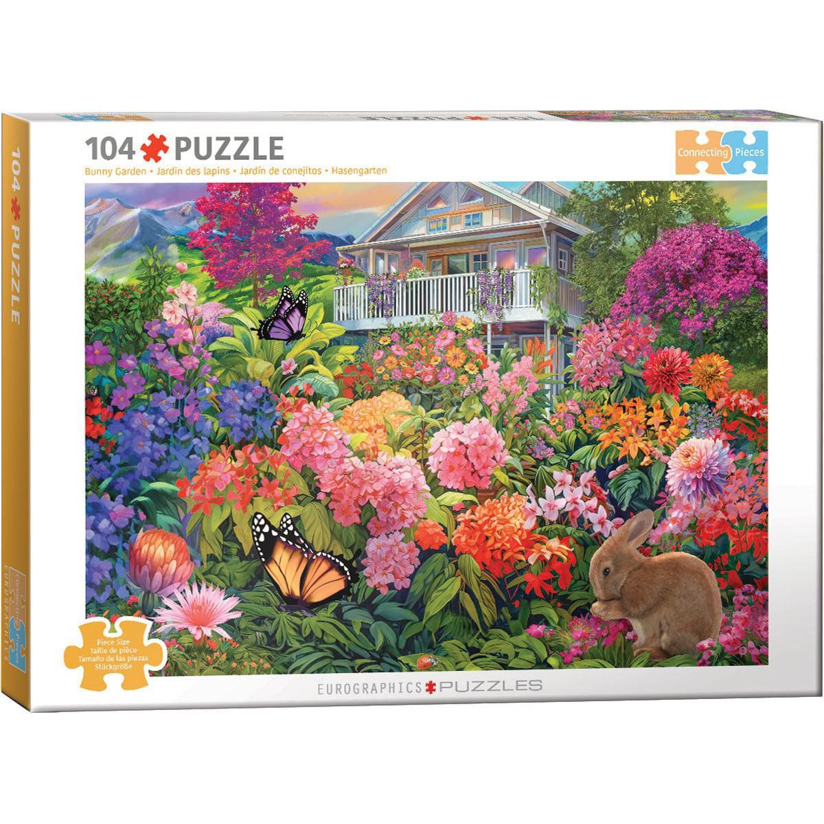 Bunny Garden 104 Connecting Pieces Jigsaw Puzzle Eurographics - BIG FRENCHIES