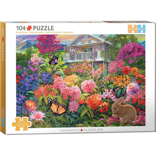 Bunny Garden 104 Connecting Pieces Jigsaw Puzzle Eurographics - BIG FRENCHIES