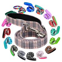 EcoBark Tan Plaid Dog Leash- Padded Comfort Grip Leash - 4ft, 5ft, and 6ft Leash for Small and Medium Dogs - BIG FRENCHIES