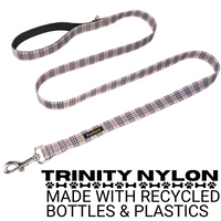 EcoBark Tan Plaid Dog Leash- Padded Comfort Grip Leash - 4ft, 5ft, and 6ft Leash for Small and Medium Dogs - BIG FRENCHIES