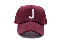 Burgundy Letter Trucker Hat - BIG FRENCHIES