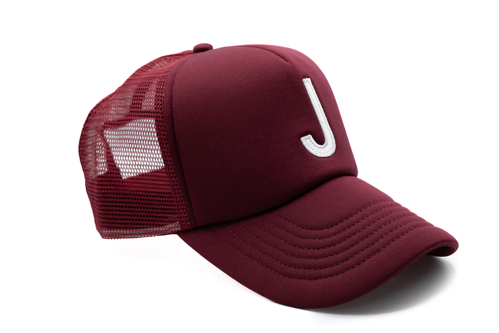 Burgundy Letter Trucker Hat - BIG FRENCHIES