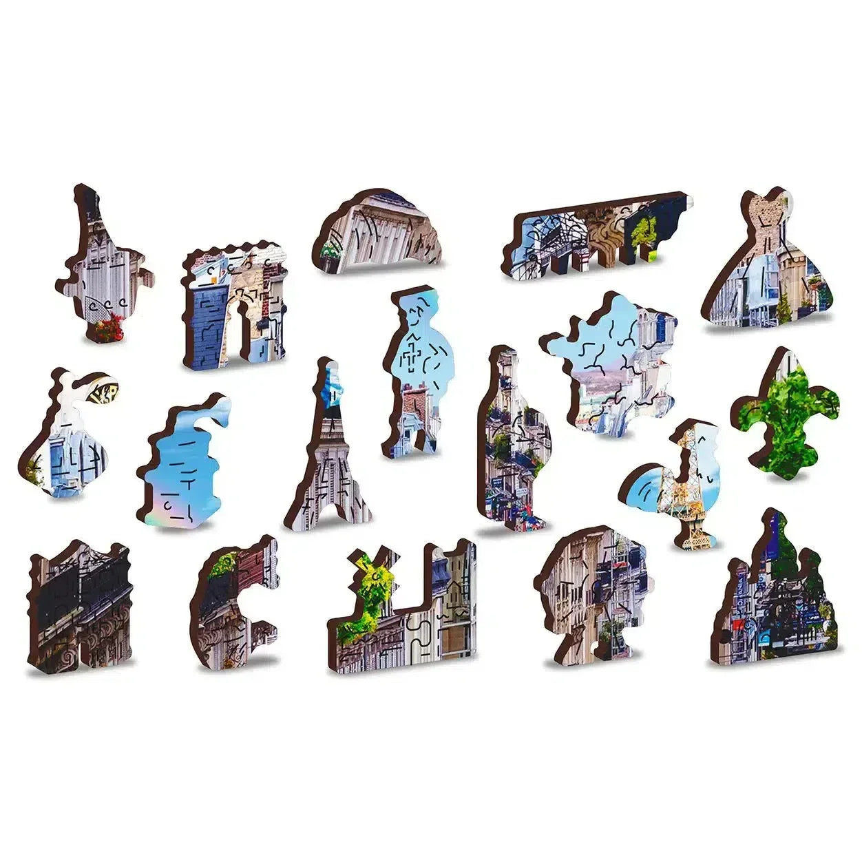 Bustling Paris 150 Piece Wood Jigsaw Puzzle Wooden City - BIG FRENCHIES