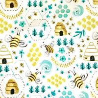 Busy Bees Splash Mat - A Waterproof Catch-All for Highchair Spills and More!