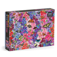 Butterflies in the Sweet Peas 1000 Piece Jigsaw Puzzle Galison