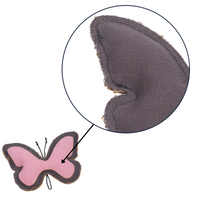 Country Living Canvas & Jute Butterfly-Shaped Dog Chew Toy – Durable, Safe and Non-Toxic - BIG FRENCHIES