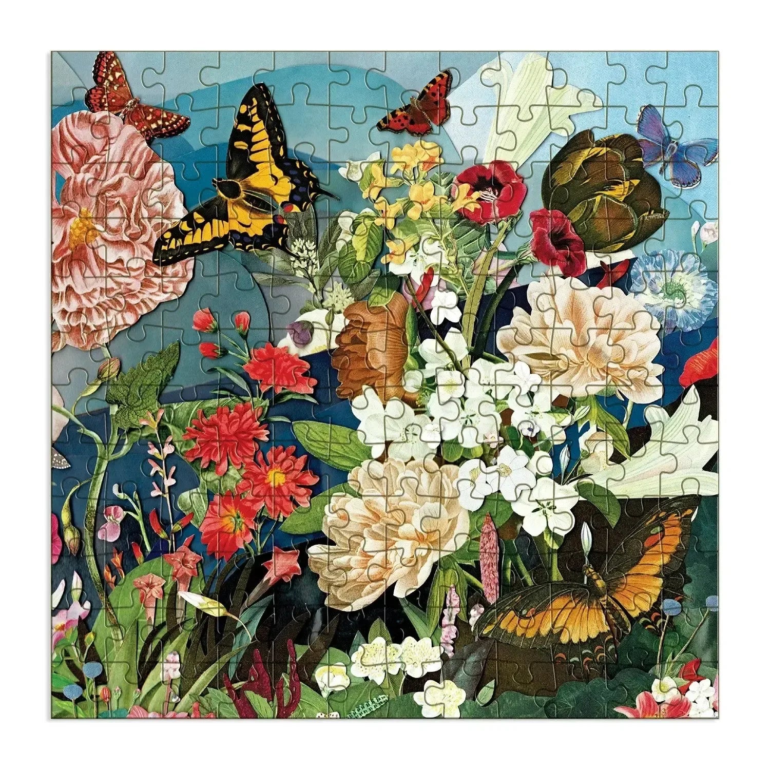 Butterfly Blossoms 144 Piece Wood Jigsaw Puzzle Galison - BIG FRENCHIES