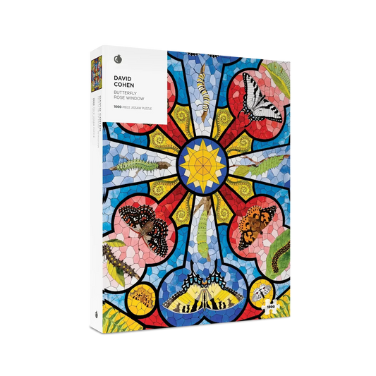 Butterfly Rose Window 1000 Piece Jigsaw Puzzle Pomegranate - BIG FRENCHIES