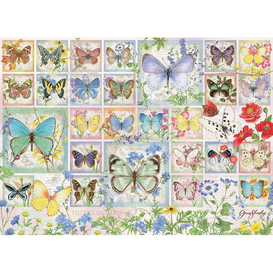 Butterfly Tiles 500 Piece Jigsaw Puzzle Cobble Hill