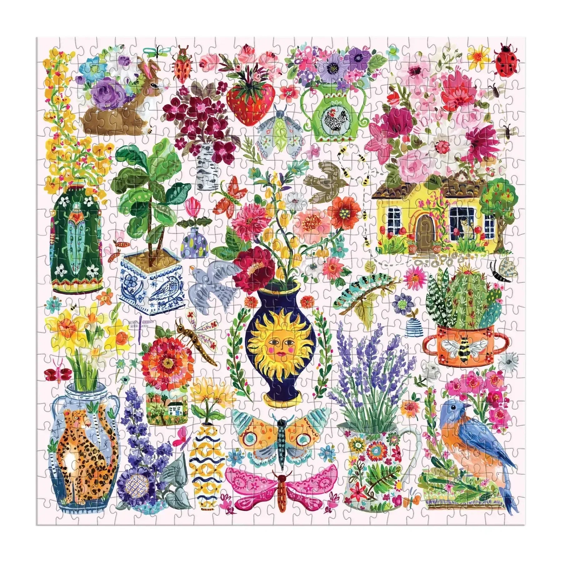 Buzzy Bouquets 500 Piece Jigsaw Puzzle Galison - BIG FRENCHIES