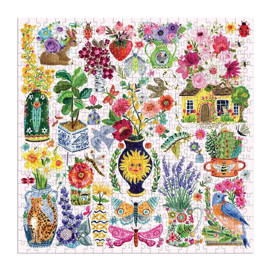 Buzzy Bouquets 500 Piece Jigsaw Puzzle Galison - BIG FRENCHIES