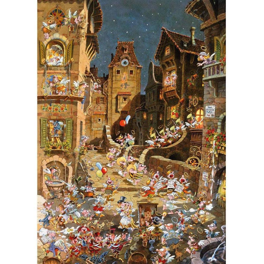By Night Romantic Town 1000 Piece Jigsaw Puzzle Heye - BIG FRENCHIES