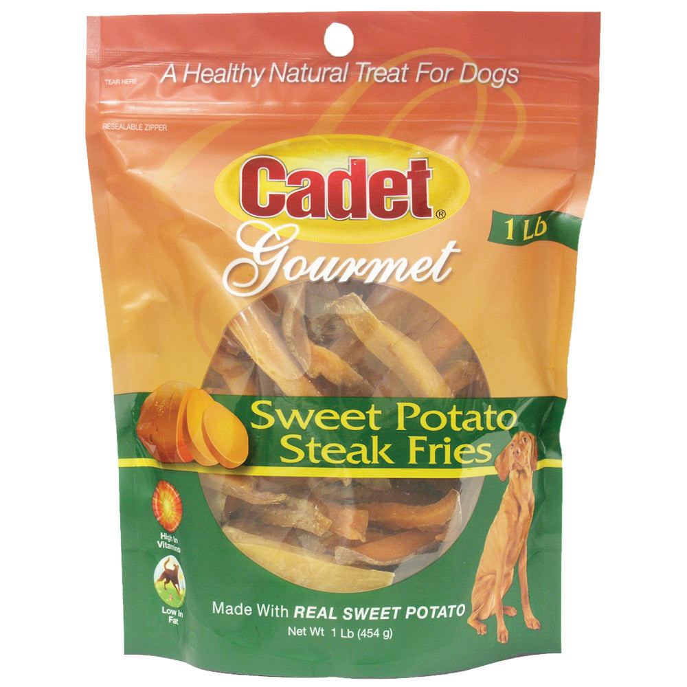 Cadet Sweet Potato Steak Fries Dog Treats 100% Real Sweet Potato 1lb