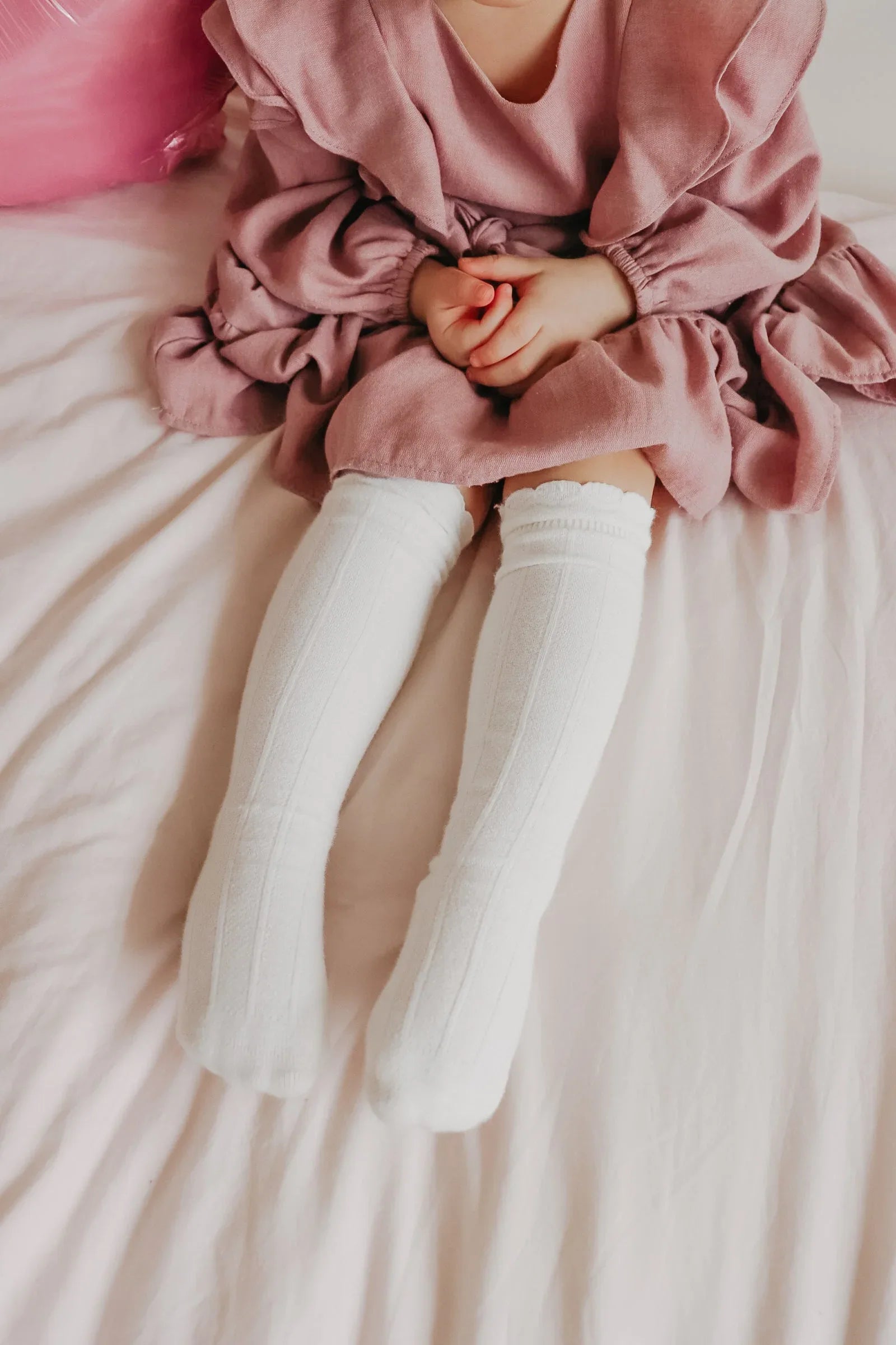 Ruffle Cotton Knee High Socks - BIG FRENCHIES