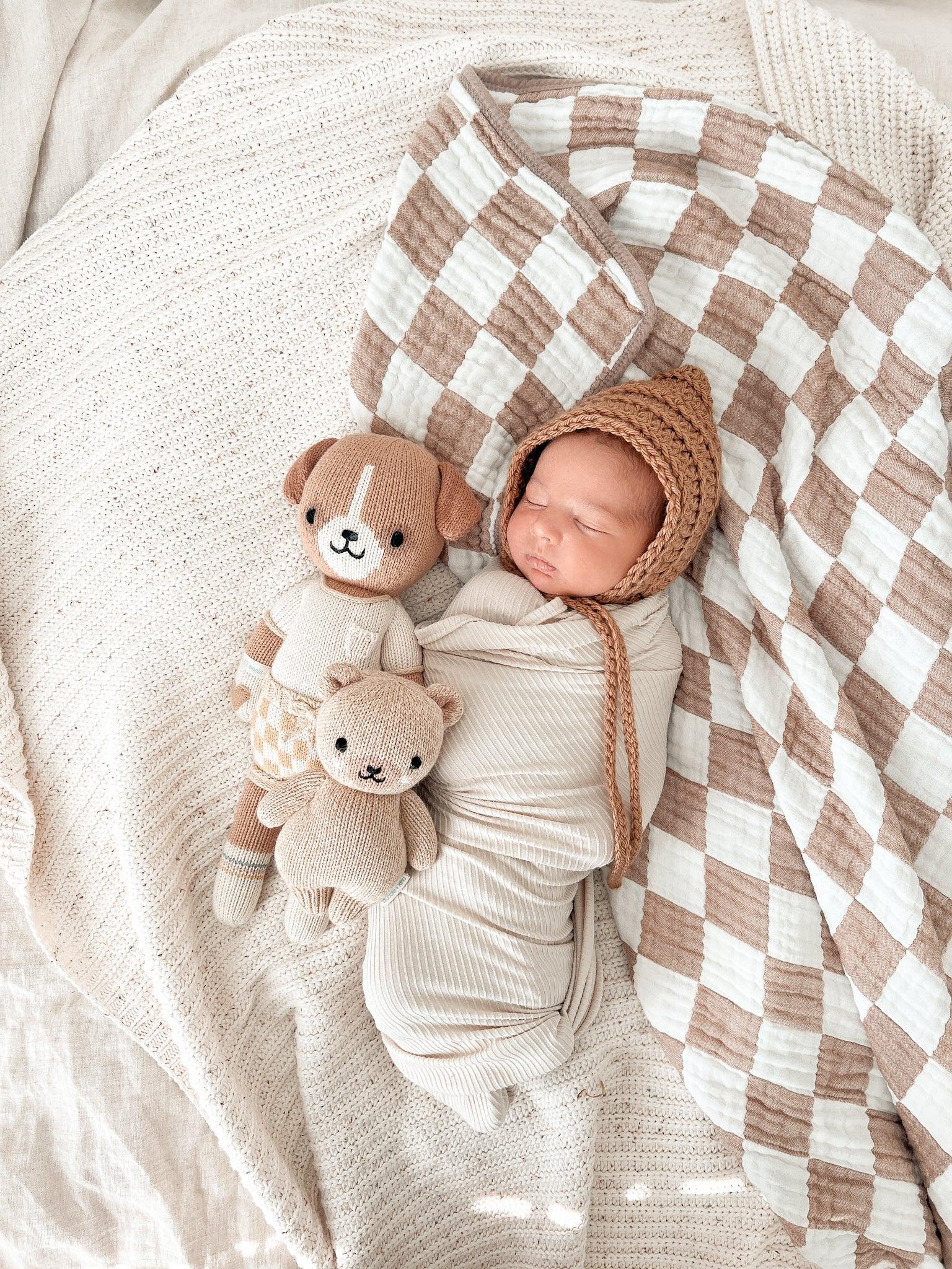 Oat Ribbed Stretch Swaddle - BIG FRENCHIES