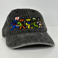 Golf Bears GD Distressed Stonewash Strapback 6 Panel Dad Hat Cap ￼Custom Embroidered