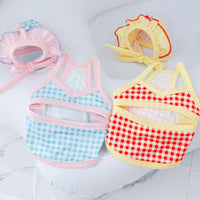 Pet swimsuit cat shapewear with swimming cap one piece suspender bikini dog vest swimsuit