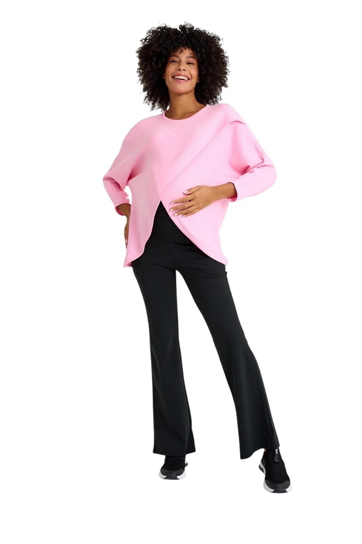Let Loose Crossover Long Sleeve Maternity/Nursing Knit Top - BIG FRENCHIES